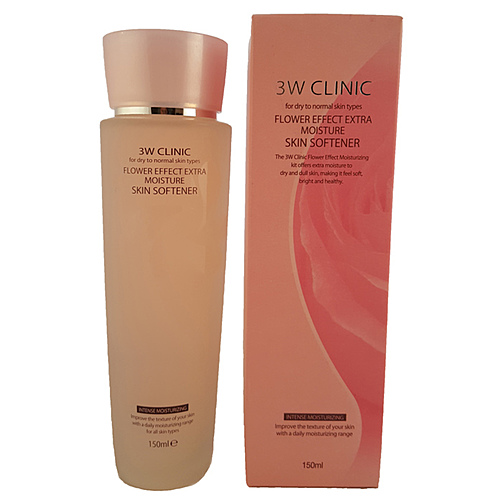 3W Clinic Скин-тоник для лица увлажнение - Flower effect extra moisture skin softener, 150мл