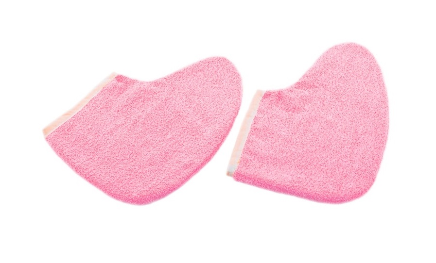 Махровые носки для парафинотерапии Розовые, 1 пара