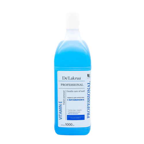 De Lakrua Жидкость для снятия лака с витамином Е Polish Remover Lilac Acetone, 1000мл