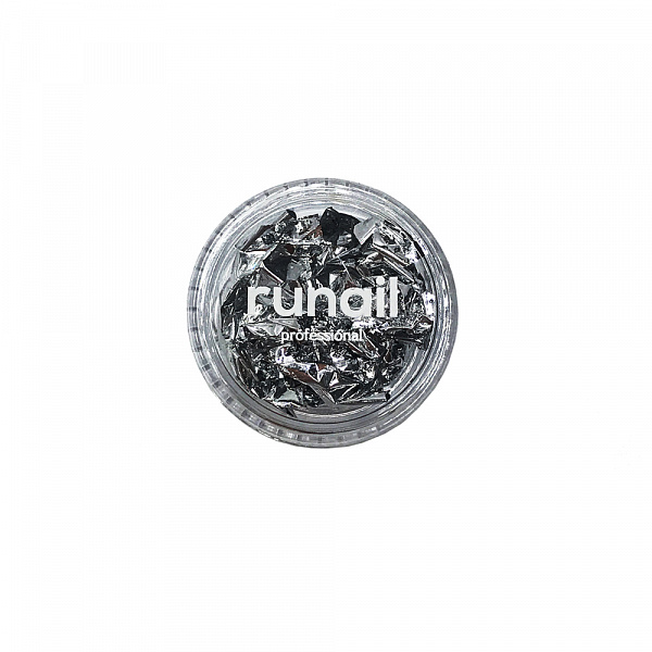 RuNail Дизайн для ногтей: фольга поталь (цвет: серебро)