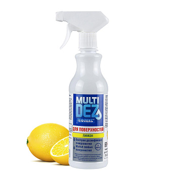 МультиДез- Тефлекс для дезинфекции и мытья поверхностей, Триггер, 1л. с отдушкой Лимон