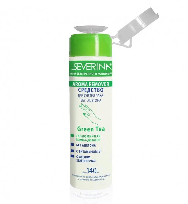 Severina Средство для снятия лака Без ацетона Green Tea, 150мл