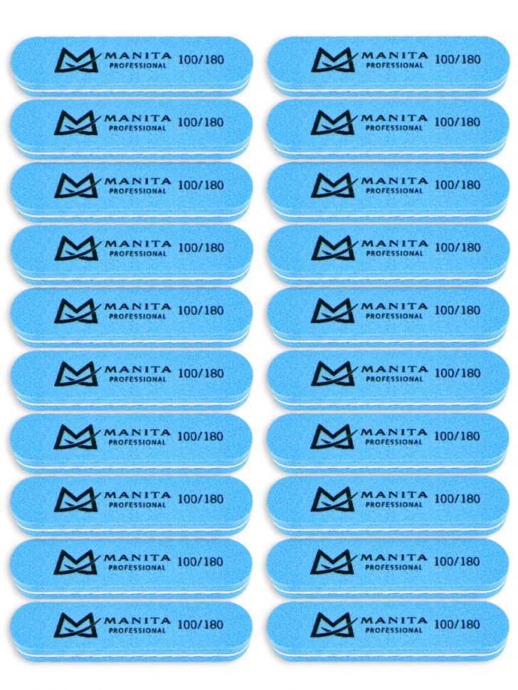 Manita Professional Мини овал СИНИЙ 100/180 грит, 20 шт/уп.