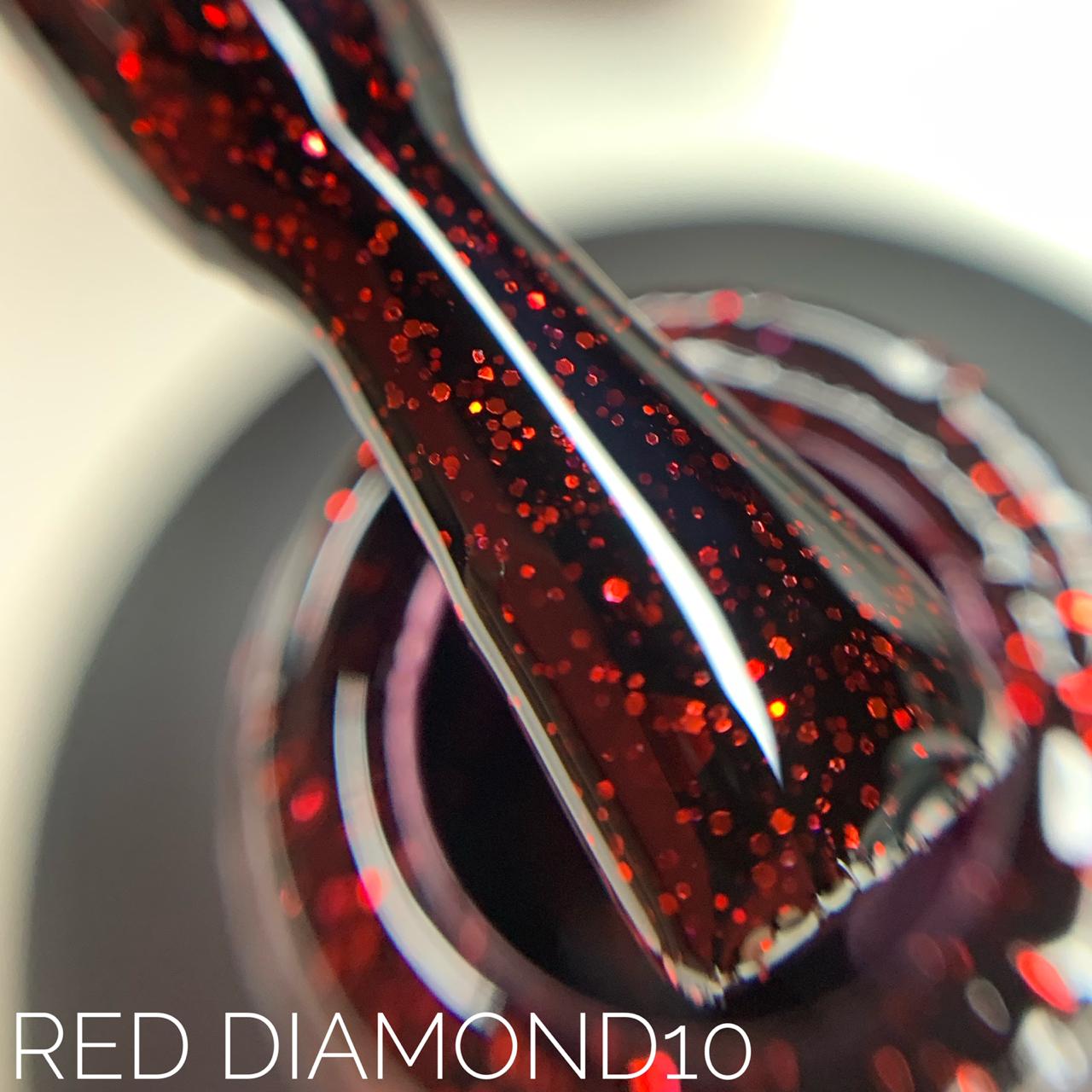 Sova De Luxe Red Diamond 10 гель-лак, 15мл.