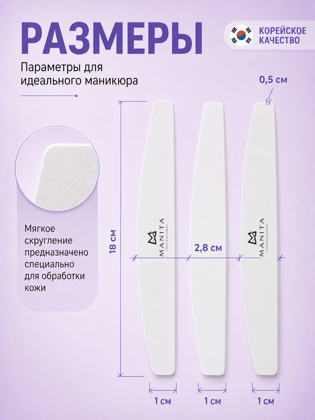 Manita Professional Набор для пилочного маникюра (основа+файлы)