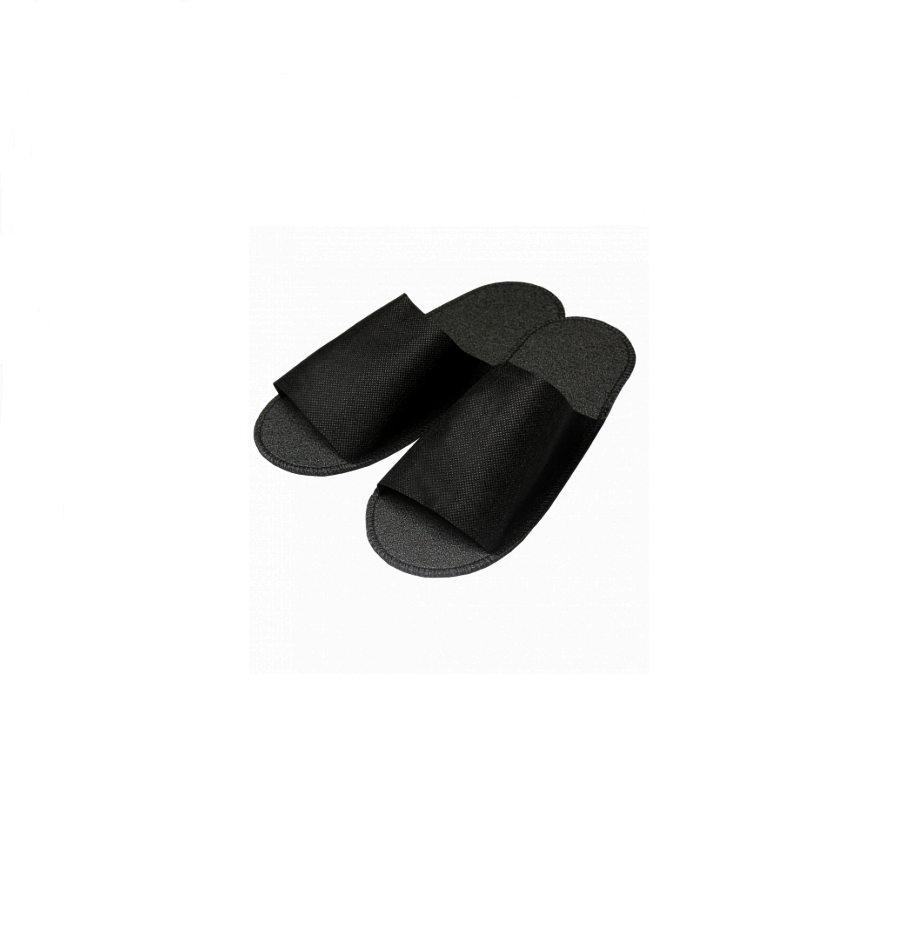 1-Touch Тапочки открытые Стандарт жесткая подошва Пенопропилен Черный 25 пар/поштучно"М"