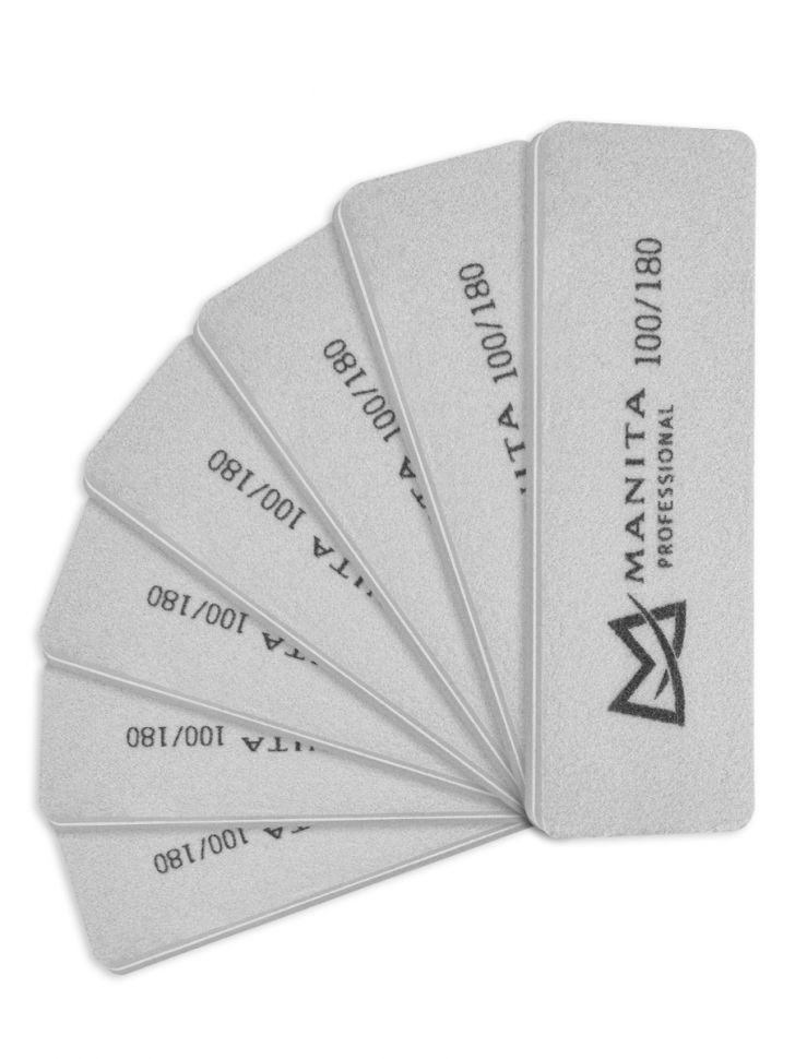 Manita Professional Мини прямоугольник СЕРЫЙ 100/180 грит, 20 шт/уп