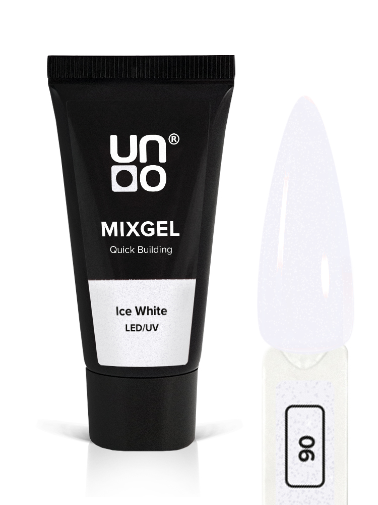 Полиакриловый гель UNO MIXGEL Ice White, камуфлирующий, 30гр