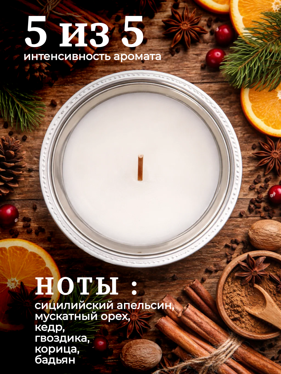 Ароматическая Свеча Manita Proffesional BOURBON SPICE, 50 мл