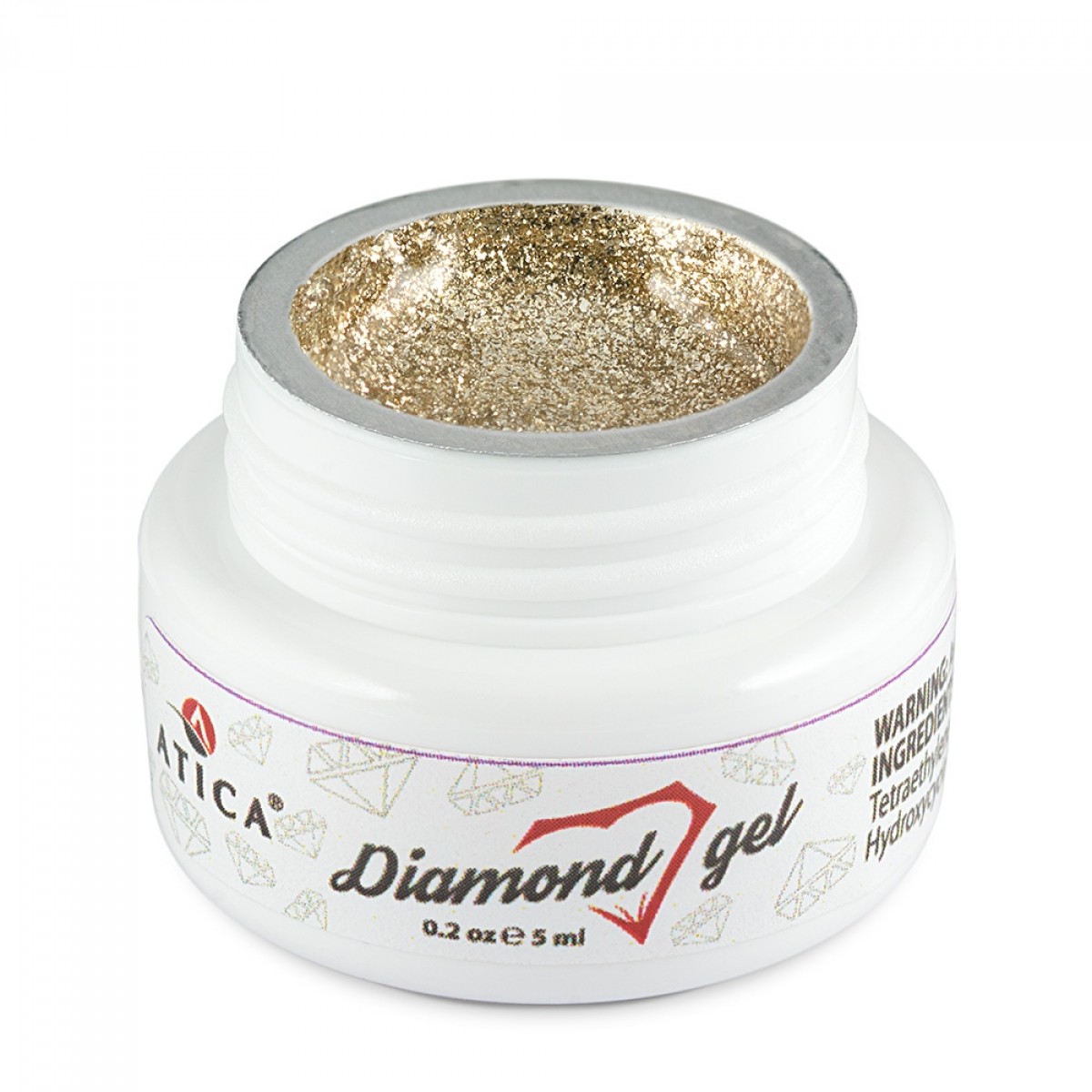 Atica Гель-паста Diamond Gold, 5мл