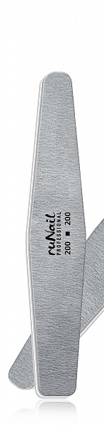 RuNail Профессиональная пилка для искусственных ногтей (серая, ромб, 200/200)