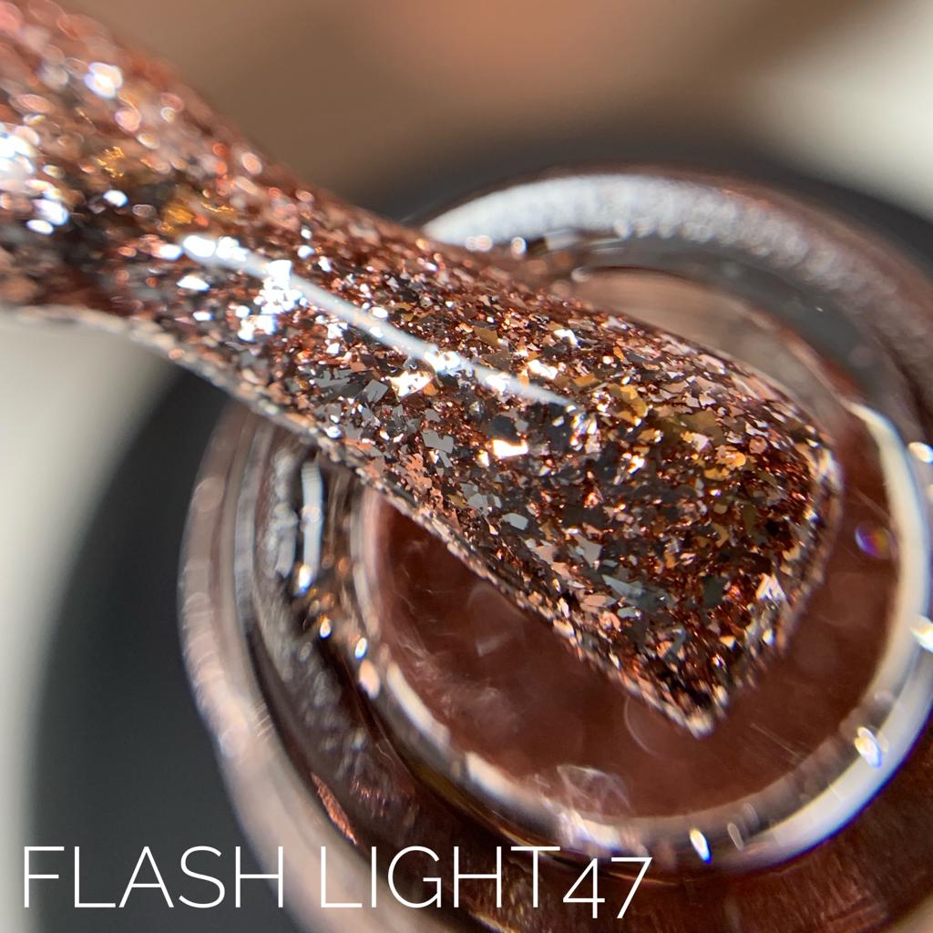 Sova De Luxe Flash Lights 47 гель-лак, 15мл.