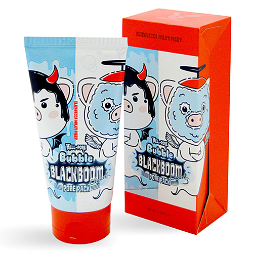 Elizavecca Маска кислородная для очищения пор - Hell-Pore bubble blackboom pore pack, 150мл