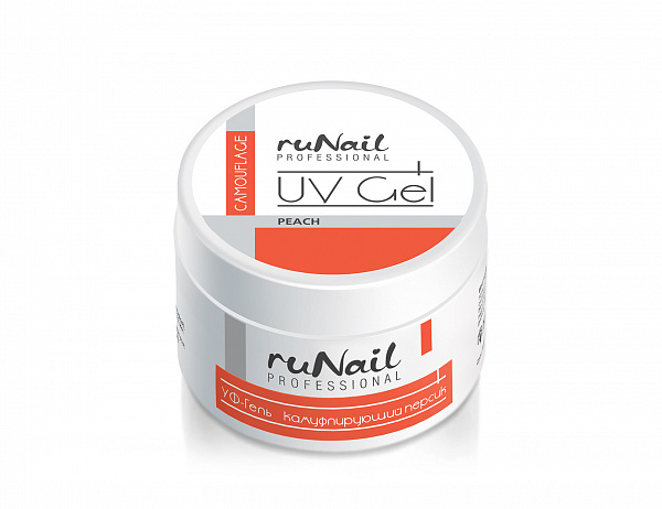 RuNail Камуфлирующий УФ-гель (Персик, Peach ), 15г