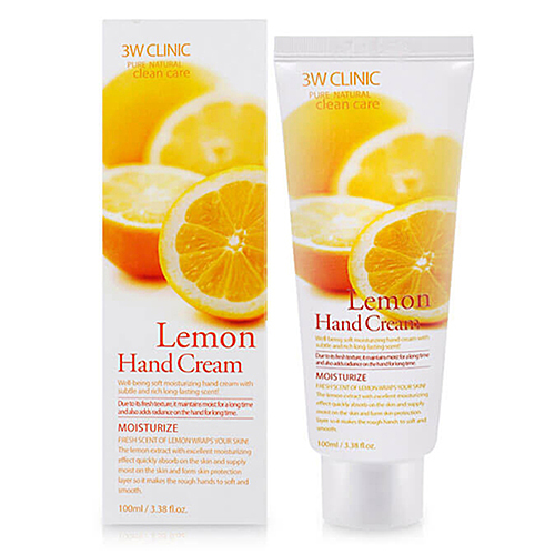 3W Clinic Крем для рук с экстрактом лимона - Lemon hand cream, 100мл