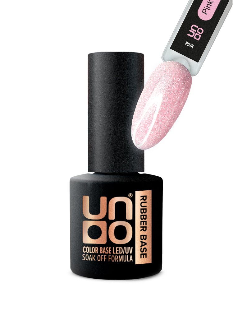 UNO Камуфлирующая база Color Rubber Base Pink, 8мл