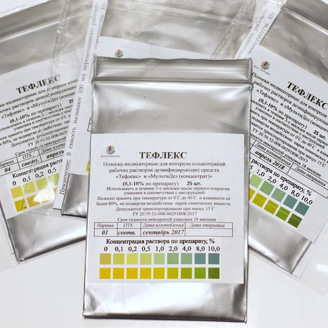 Тефлекс Индикаторные тест-полоски, 25 шт