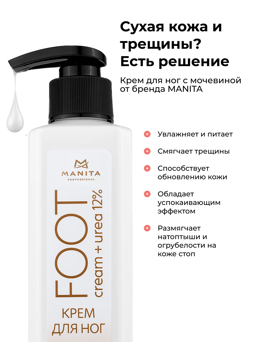 Manita Professional Крем для ног с мочевиной 12%, 250 мл