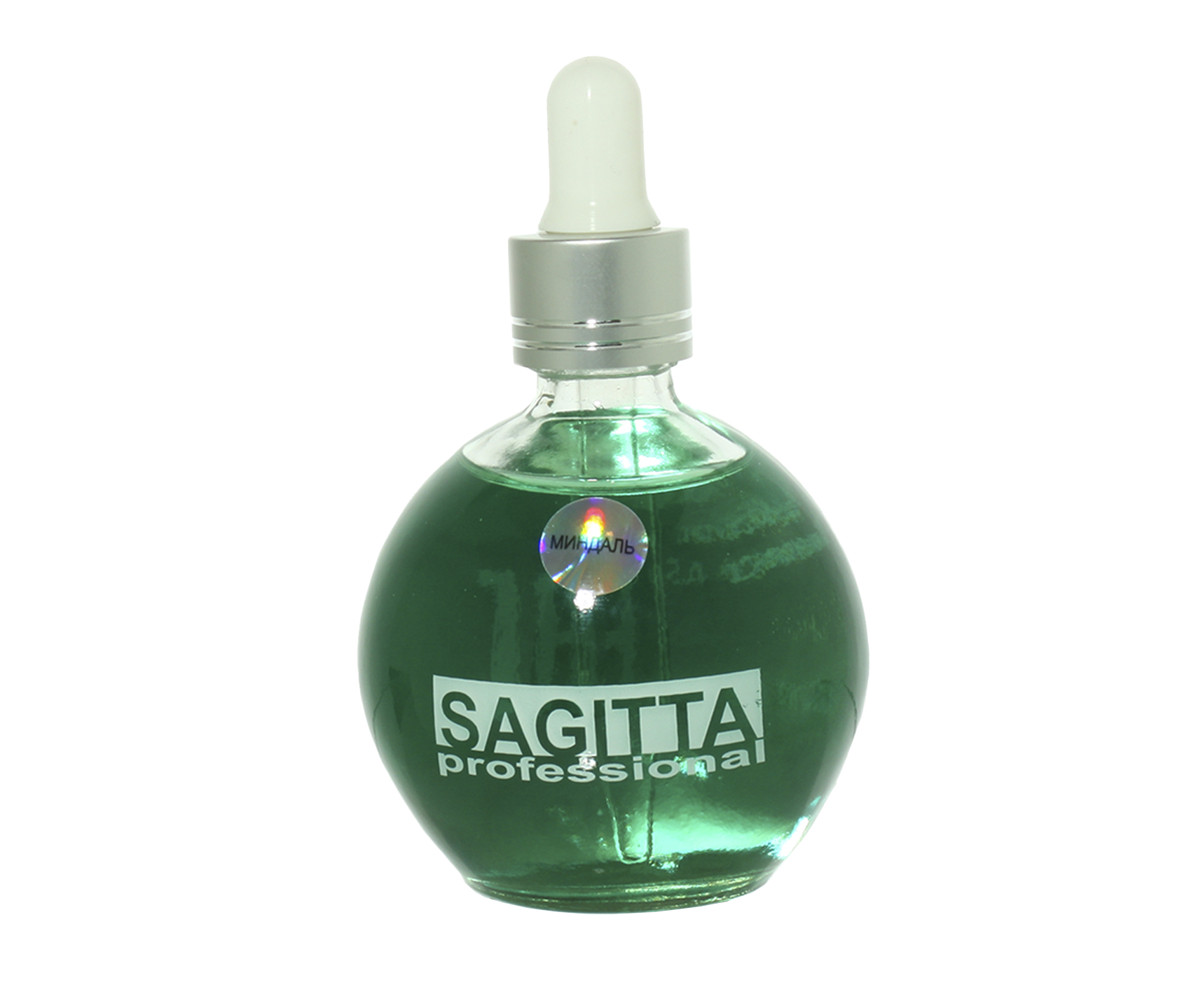 Sagitta Масло для кутикулы Бутылочка с пипеткой, Миндаль, 75мл.