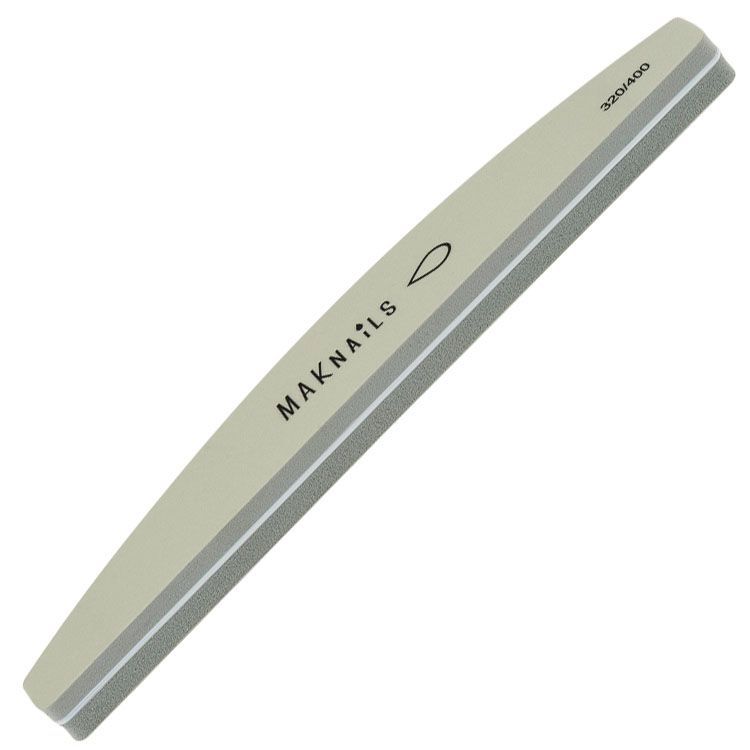 MAKnails Шлифовщик для ногтей Серый полуовал, 320/400