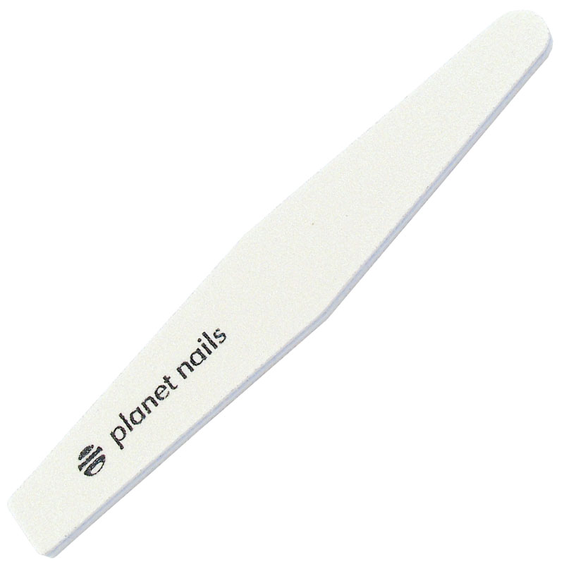 Planet Nails Пилка для ногтей широкая ромбовидная белая 80/80