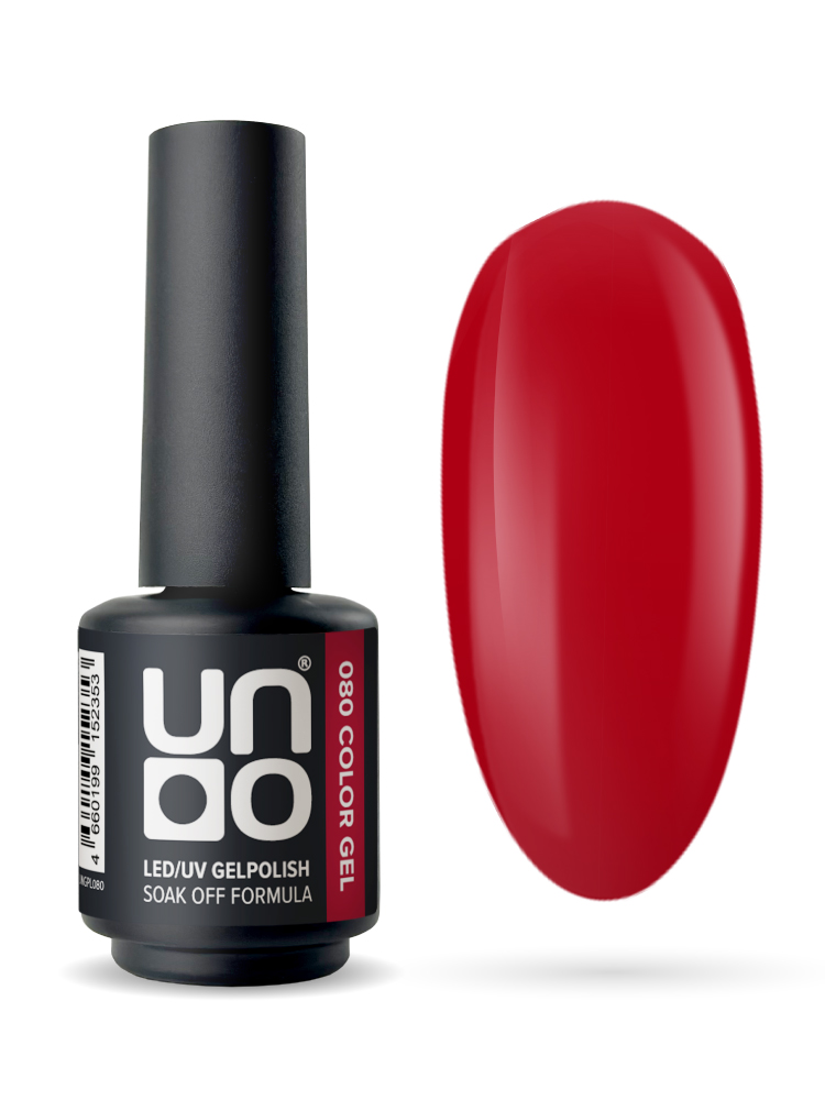 UNO Гель–лак №080 Japanese Red — «Японский красный», 8мл