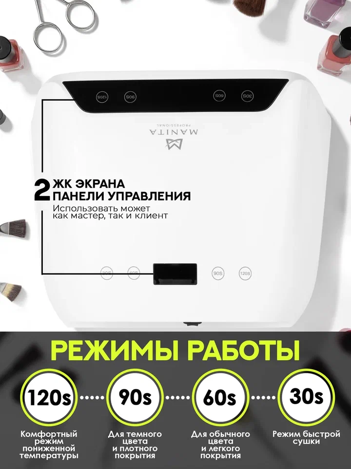 Manita professional Лампа LED/UV 144W на две руки