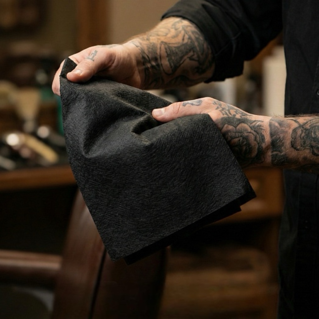 Ван Тач Полотенце Спанлейс Эконом Черный 35х70 50 шт/уп поштучно