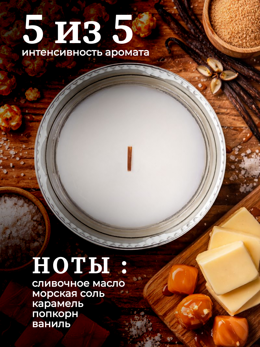 Ароматическая Свеча Manita Professional SALTED POPCORN, 50 мл