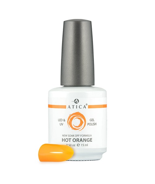 Atica Гель-лак Hot Orange 62GP, 15мл