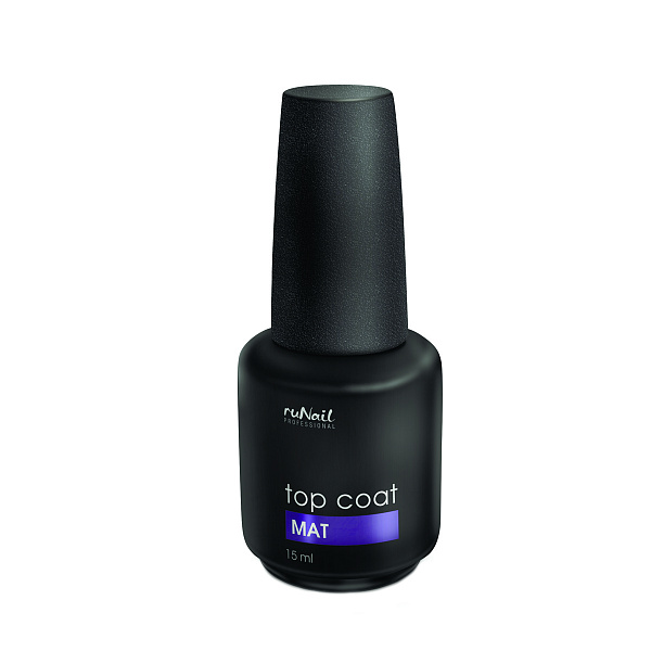 RuNail Матовый топ для гель-лака TopCoat Mat, 15 мл