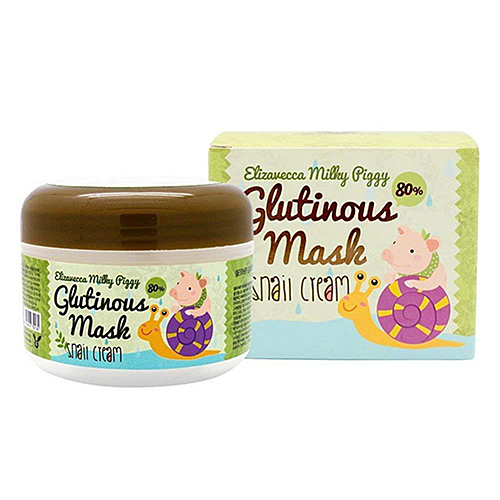 Elizavecca Крем-маска ночная с муцином улитки - Milky piggy glutinous mask 80% snail cream, 100мл