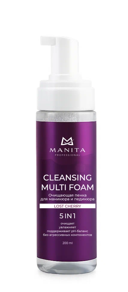 Manita Professional Пена Очищающая для маникюра и педикюра 4 в 1 "LOST CHERRY" 200 ml