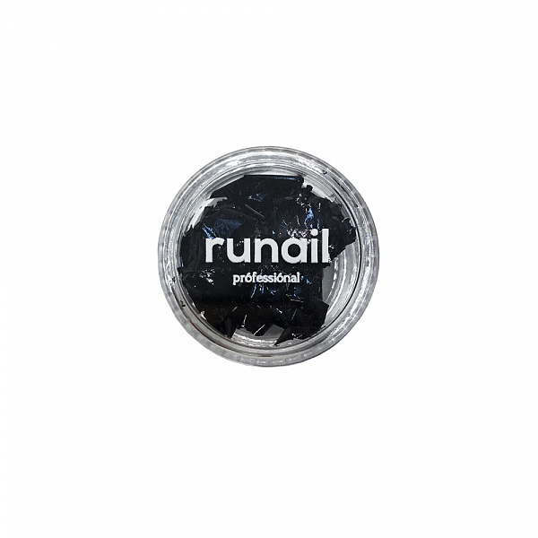 RuNail Дизайн для ногтей: фольга поталь (цвет: черный)
