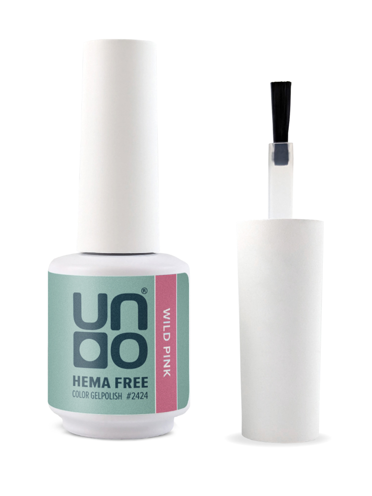 UNO, HEMA FREE, Гель-лак 2424 Дикий розовый - Wild Pink, 10 г