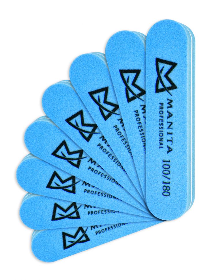Manita Professional Мини овал СИНИЙ 100/180 грит, 20 шт/уп.