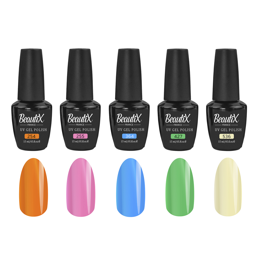 Beautix Коллекция Неоновое солнце 5 оттенков, 15мл
