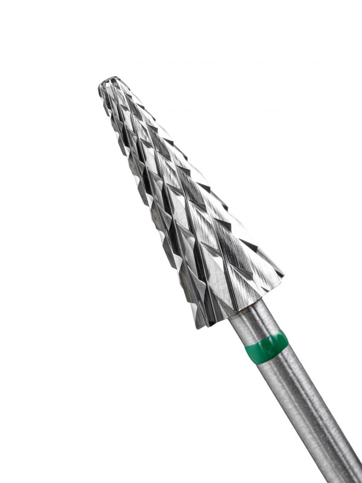 Фреза ТВС Конус (Ёлка) зелёная d 6,0 мм ФКДЕ 60-К L15, Manita Professional