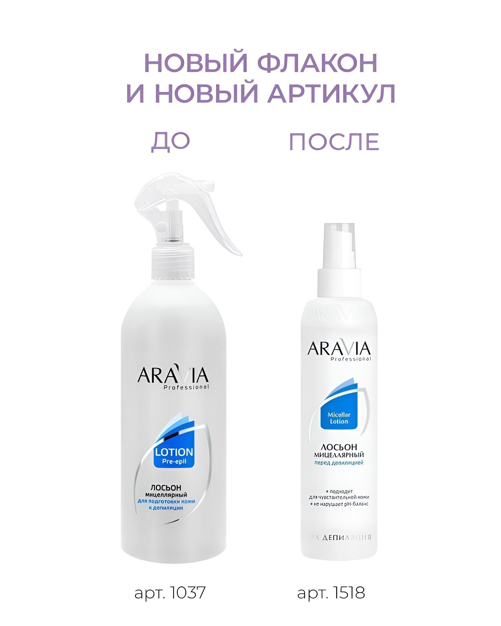 Aravia Professional Лосьон мицеллярный перед депиляцией, 250мл