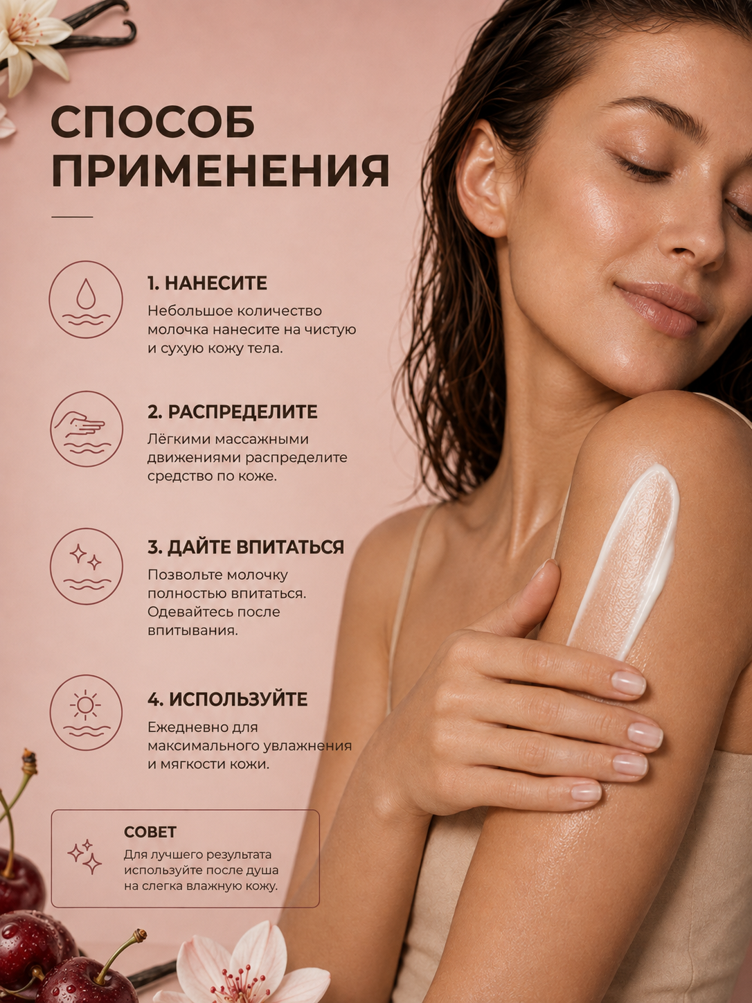 Manita Professional Молочко для тела BERRY BLOSSOM,VANILLA 200 мл