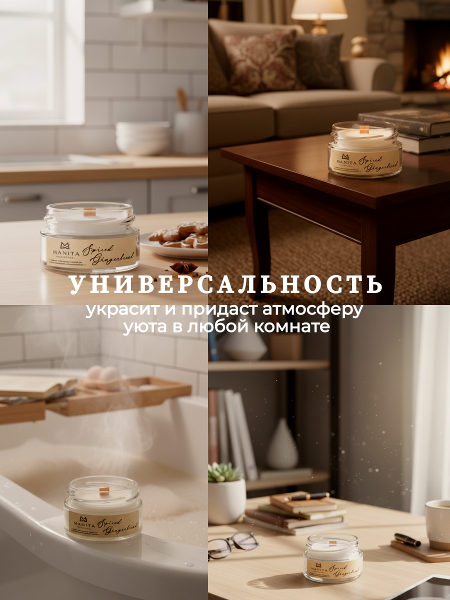 Ароматическая Свеча Manita Professional SPISED GINGERBREAD, 50 мл