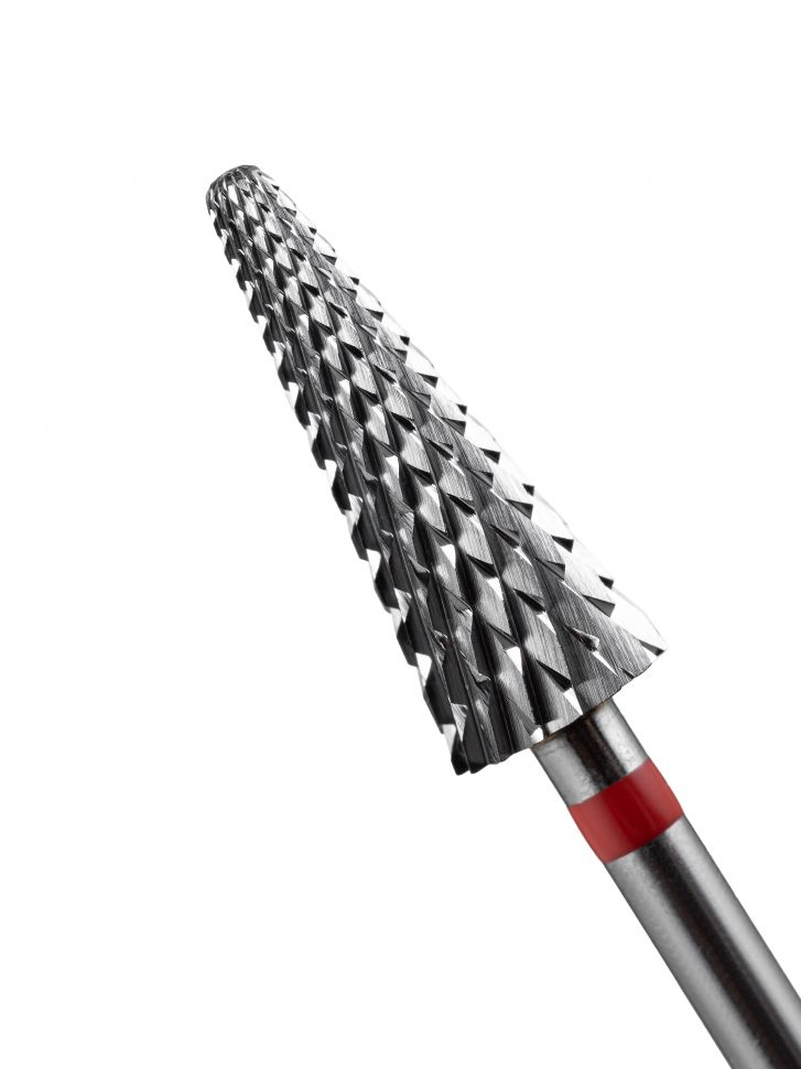 Фреза ТВС Конус (Ёлка) красная d 6,0 мм ФКДЕ 60-М L15, Manita Professional