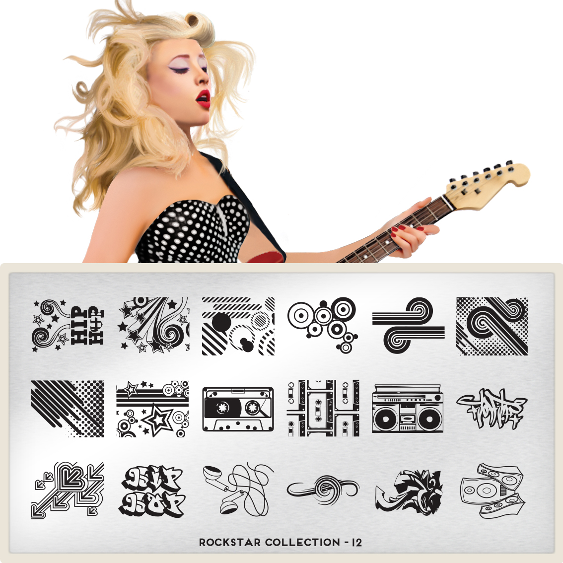 MoYou London Пластина для стемпинга Rockstar №12