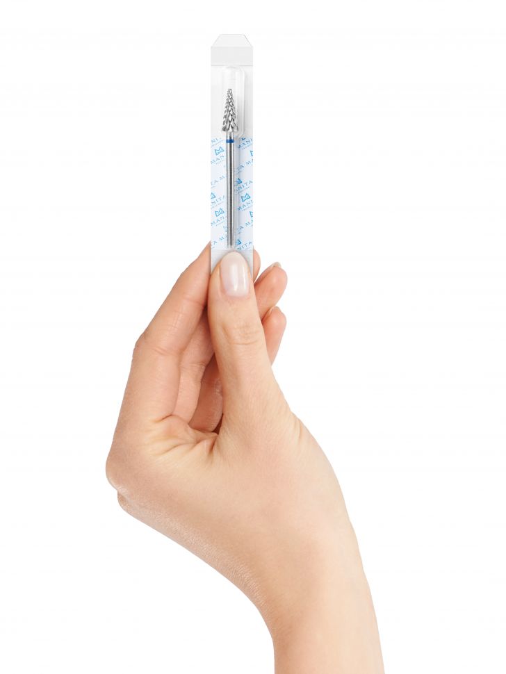 Фреза ТВС Конус (Ёлка) синяя d 5,0 мм ФКДЕ 50-С L13,5, Manita Professional