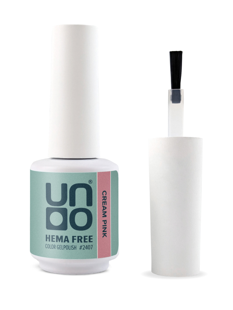 UNO, HEMA FREE, Гель-лак 2407 Кремово-розовый - Cream Pink, 10 г