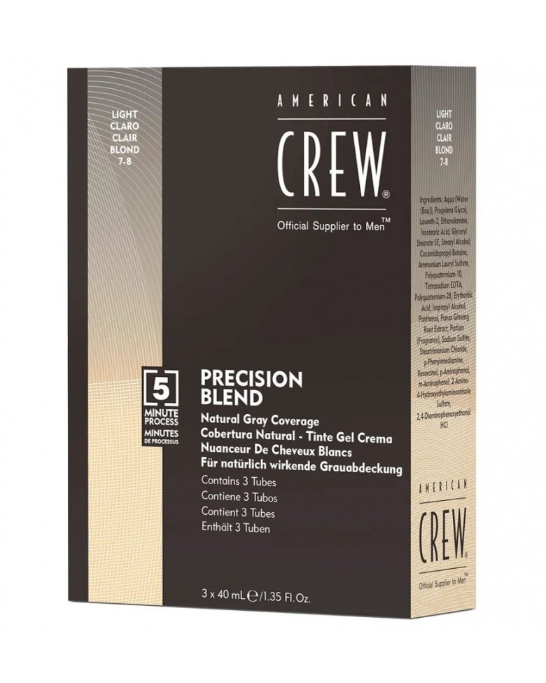 American Crew Камуфляж краска для седых волос Блонд 7/8, 3*40мл
