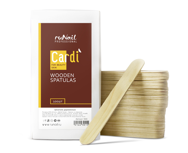 RuNail Шпатели деревянные CARDI, 100шт