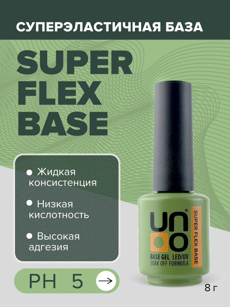 UNO Базовое покрытие для гель-лака SUPER FLEX, 8мл