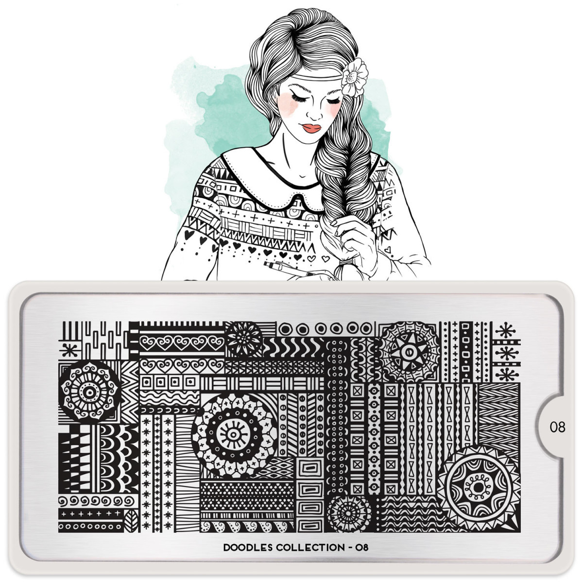 MoYou London Пластина для стемпинга Doodles №08