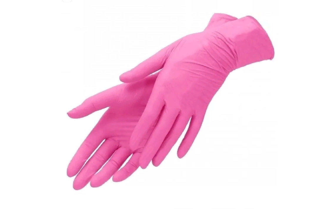 Wally Plastic Перчатки Винило-нитриловые Розовые размер - M - 100шт